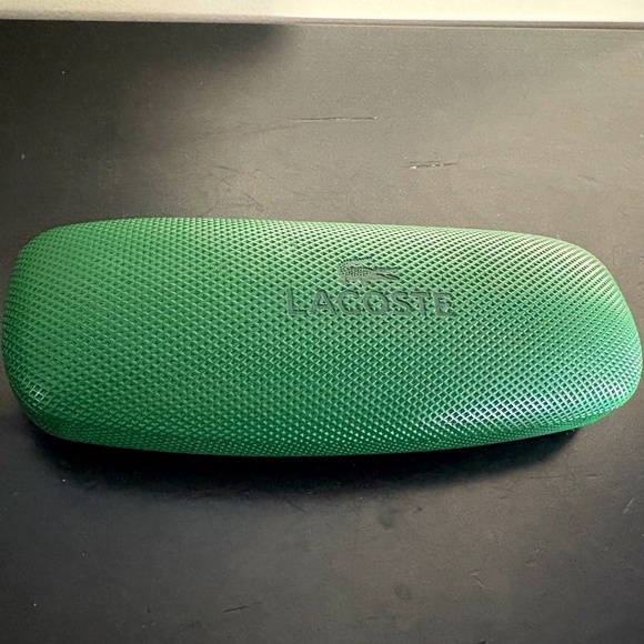 Lacoste Other - Lacoste hard shell eyeglass case; lined, alligator logo, hinged